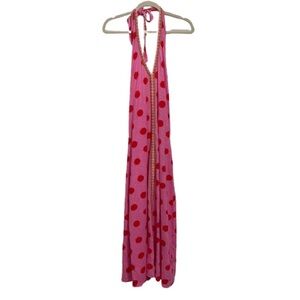 Pitusa Polka Dot Maxi Halter Dresss